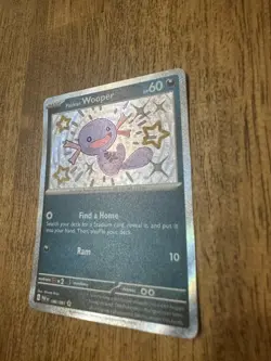 PALDEAN WOOPER 180/091 SHINY RARE PALDEAN FATES POKEMON HOLO NM - Image 2