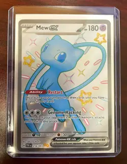 Pokemon TCG Mew ex 216/091 SV Paldean Fates Full Art Holo Shiny Secret Rare - Image 1