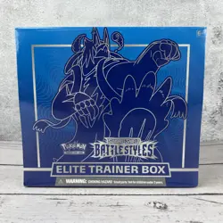 Pokemon Sword and Shield Battle Styles Elite Trainer Box Blue Card Game Sealed! 820650808357 - Image 1