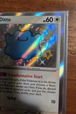 Pokemon TCG Ditto 201/091 Paldean Fates Shiny Ultra Rare Holo Card NM Condition - Image 4