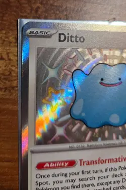 Pokemon TCG Ditto 201/091 Paldean Fates Shiny Ultra Rare Holo Card NM Condition - Image 5