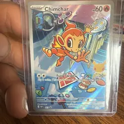 Pokemon First Partner Illustration Rare Chimchar 30th Anniversary-NM - Image 1