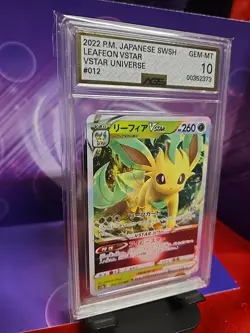Leafeon VSTAR 012/172 RRR VSTAR Universe s12a Pokemon Card AGS 10 GEM MINT FS - Image 2