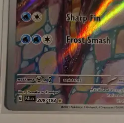 Pokemon TCG 2023 SV02 Paldea Evolved Arctibax 209/193 Illustration Rare Holo - Image 5