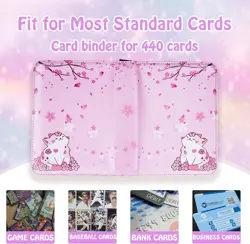 Card Binder for Girls Gifts,440 Cards Collectible Trading Card Holder Case wi... - Image 3