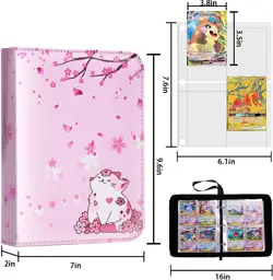 Card Binder for Girls Gifts,440 Cards Collectible Trading Card Holder Case wi... - Image 4