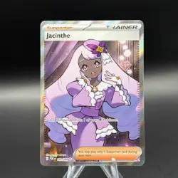 Pokemon TCG Jacinthe 110/088 Full Art Trainer – Perfect Order – Near Mint - Image 1