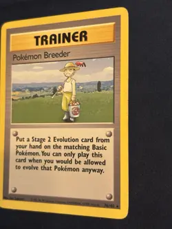 Pokemon TCG Trainer Pokemon Breeder Base Set 76/102 Regular Unlimited Rare - Image 3
