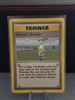 WOTC Pokemon TCG Pokemon Breeder 76/102 Base Set Trainer Rare 1999 LP - Image 1