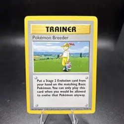 1999 Pokemon TCG Base Set Breeder Trainer Shadowless MP 76/102 Rare - Image 1