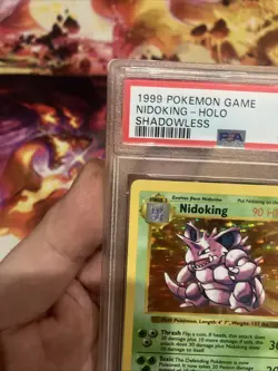 Nidoking 11/102 1999 SHADOWLESS Base Set PSA 6 - EX-MT Holo Rare Pokemon Card - Image 2