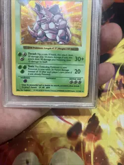 Nidoking 11/102 1999 SHADOWLESS Base Set PSA 6 - EX-MT Holo Rare Pokemon Card - Image 5