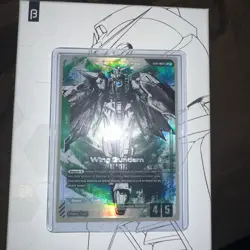 Gundam Card Game Beta Wing Gundam ST02-001 LR+ Parallel Alt Art Card English - Image 1