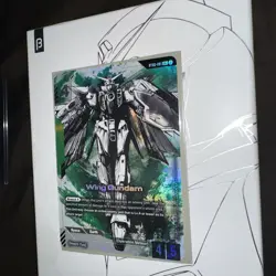 Gundam Card Game Beta Wing Gundam ST02-001 LR+ Parallel Alt Art Card English - Image 4