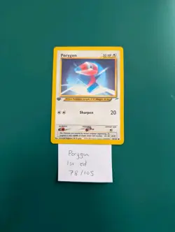 Pokemon Neo Destiny 1st Edition Common Card Porygon 78/105 LP - Image 1