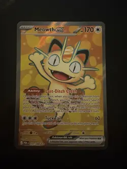 Pokemon TCG: Meowth ex 107/088 Perfect Order Full Art Holo English - Near Mint - Image 1