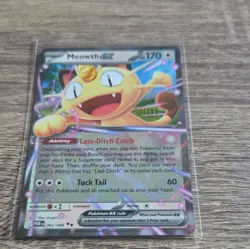 Pokemon TCG Perfect Order Meowth ex 062/088 Holo Double Rare (2023) - Image 1