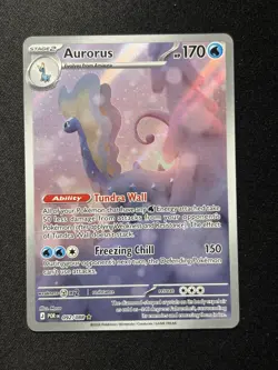 Aurorus 092/088 Illustration Rare Full Art Pokemon Card Perfect Order English - Image 3