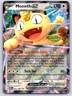 Meowth ex 062/088 Pokemon Perfect Order Holo LP - Image 1