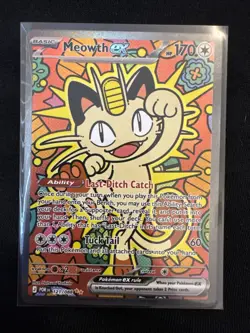Pokemon Meowth ex TCG Full Art Holo Ultra Rare Card Perfect Order 121/088 - Image 1