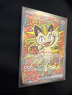 Pokemon Meowth ex TCG Full Art Holo Ultra Rare Card Perfect Order 121/088 - Image 3