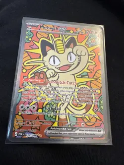 Pokemon Meowth ex TCG Full Art Holo Ultra Rare Card Perfect Order 121/088 - Image 4