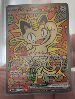 Meowth EX 121/088 Holo Special Illustration Rare Perfect Order Pokemon Near Mint - Image 1