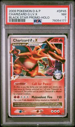 2009 Pokemon Diamond & Pearl Black Star Promo Charizard G LV. X Holo PSA 7 #DP45 - Image 1