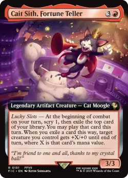 Cait Sith, Fortune Teller Extended Art - FIC 0151 NM - MTG Magic - Image 1