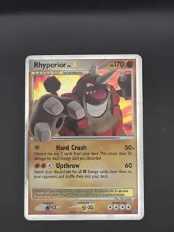 Pokemon Promo Card Diamond and Pearl Rhyperior LV.X Holo Card DP29 - Image 1