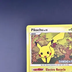 Pokemon Card TCG Pikachu 94 Diamond & Pearl Stamped Burger King Reverse Holo HP - Image 2
