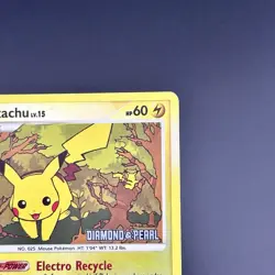 Pokemon Card TCG Pikachu 94 Diamond & Pearl Stamped Burger King Reverse Holo HP - Image 3