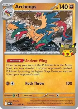 Pokemon TCG Archeops Field Museum Exclusive Promotional Card - new, sealed - Image 2
