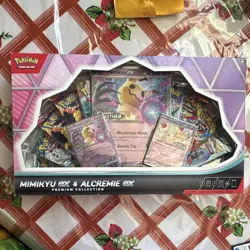 Pokemon TCG Mimikyu ex & Alcremie ex Premium Collection Box Oversized - Image 1