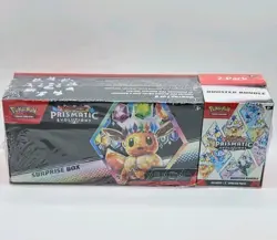 Pokemon TCG Prismatic Evolutions Surprise Box AND Booster Bundle NEW SEALED - Image 1