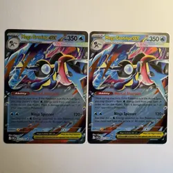Mega Greninja ex 022/086 Chaos Rising Holo 2 Card Lot Pokemon TCG English - Image 1