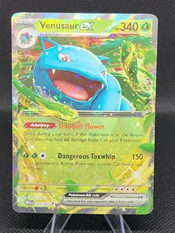 Venusaur ex 003/165 Scarlet & Violet 151 Double Rare Holo Pokemon TCG Card NM - Image 1