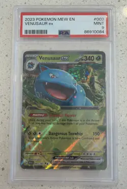 PSA 9 MINT Venusaur ex 003/165 Pokemon Scarlet & Violet 151 Rare 💎 - Image 1
