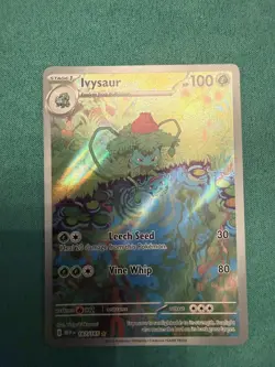 Pokemon TCG Ivysaur 167/165 SV 151 Illustration Scarlet Violet Holo Card NM - Image 1