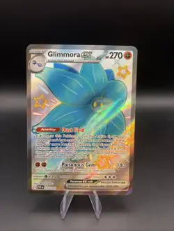 Pokemon Glimmora EX TCG Scarlet Violet Paldean Fates Holo Card 218/091 - Image 1