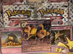 Sealed Pokemon Scarlet & Violet 151 Alakazam ex Collection Box 4 Packs Unopened - Image 3