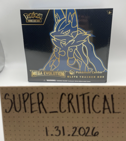 Pokemon Center Exclusive Mega Evolution ETB - Lucario - Elite Trainer Box Sealed - Image 1
