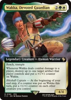 Wakka, Devoted Guardian Extended Art Foil - FIC 0190 NM - MTG Magic - Image 1