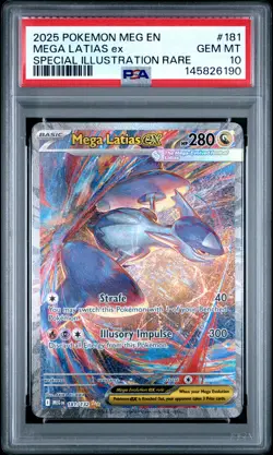 2025 POKEMON MEG EN-MEGA EVOLUTION #181 MEGA LATIAS EX PSA 10 - Image 1