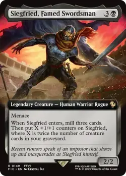 Siegfried, Famed Swordsman Extended Art - FIC 0149 NM - MTG Magic - Image 1