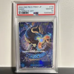 Kaido SEC Parallel PRB-01 OP05-118 One Piece Card Japanese PSA 10 - Image 1
