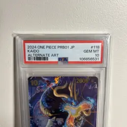 Kaido SEC Parallel PRB-01 OP05-118 One Piece Card Japanese PSA 10 - Image 2