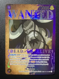 Kaido ST04-003 Wanted Poster Alternate Art OP03 SP One Piece Foil Card English - Image 1