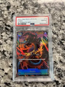 2023 One Piece OP05 118 Kaido Alt Art SEC PSA 10 Gem Mint - Image 1