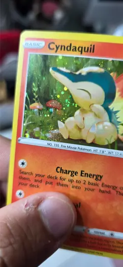Pokemon TCG Cyndaquil SWSH221 Promo Cards FAT SWIRL Holo NM 🌀 - Image 3